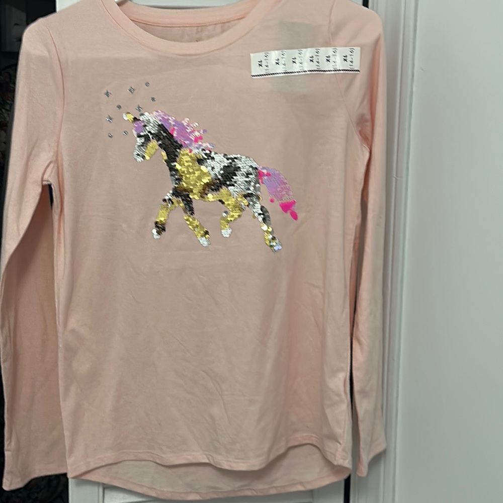 Girl pink cats and jack long sleeve new xl